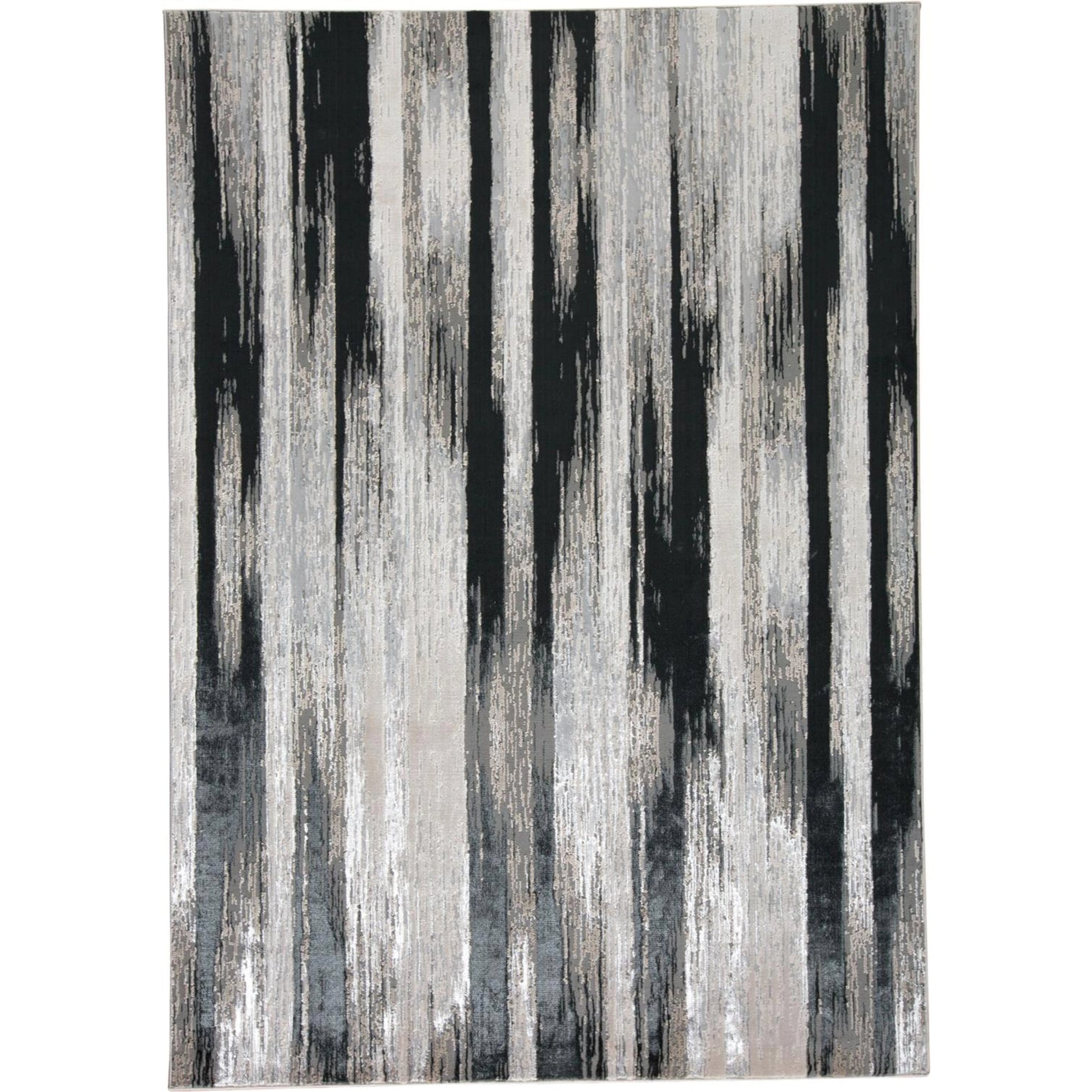 Micah Rug - 3338F by Feizy in black, silver, gray. Made from polyester, polypropylene in a unique style.
