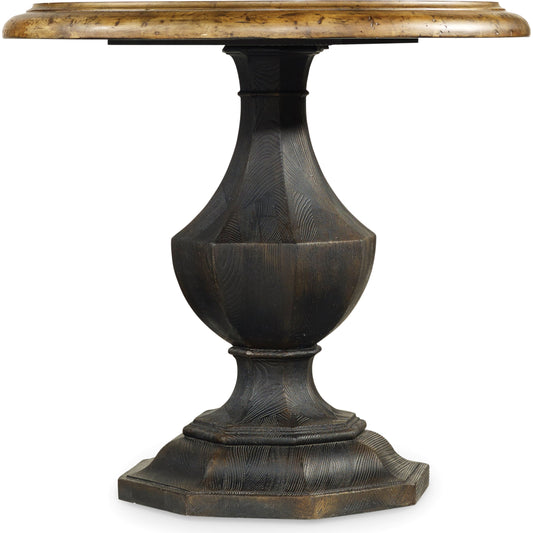 Sanctuary Accent Table by Hooker Furniture in antique hickory, antique coffee. Made from pecky hickory veneers, resin, solid-wood edge top in a traditional style.