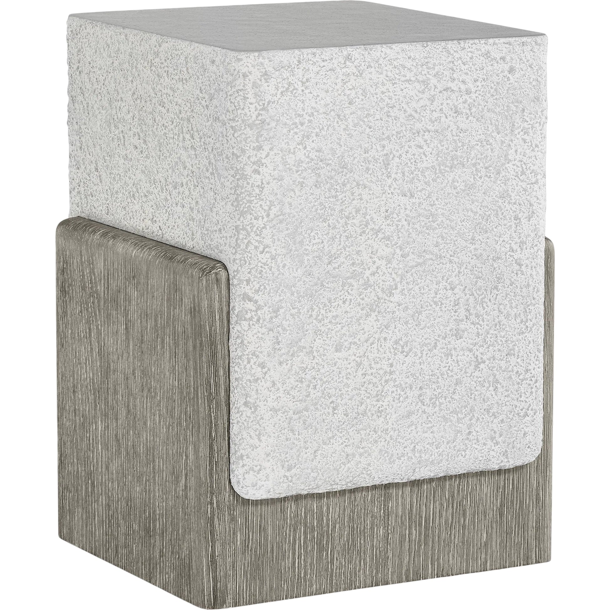Monolith Accent Table by Bernhardt in ivory. Made from wood, resin in a unique style.