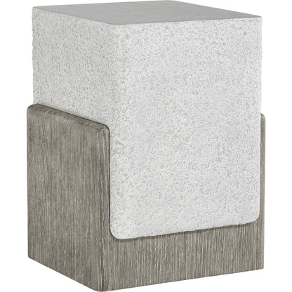 Monolith Accent Table by Bernhardt in ivory. Made from wood, resin in a unique style.