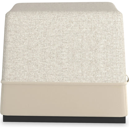 Et Voila Ottoman by Caracole in mottled grey, pumice and dark chocolate. Made from birch in a unique style.