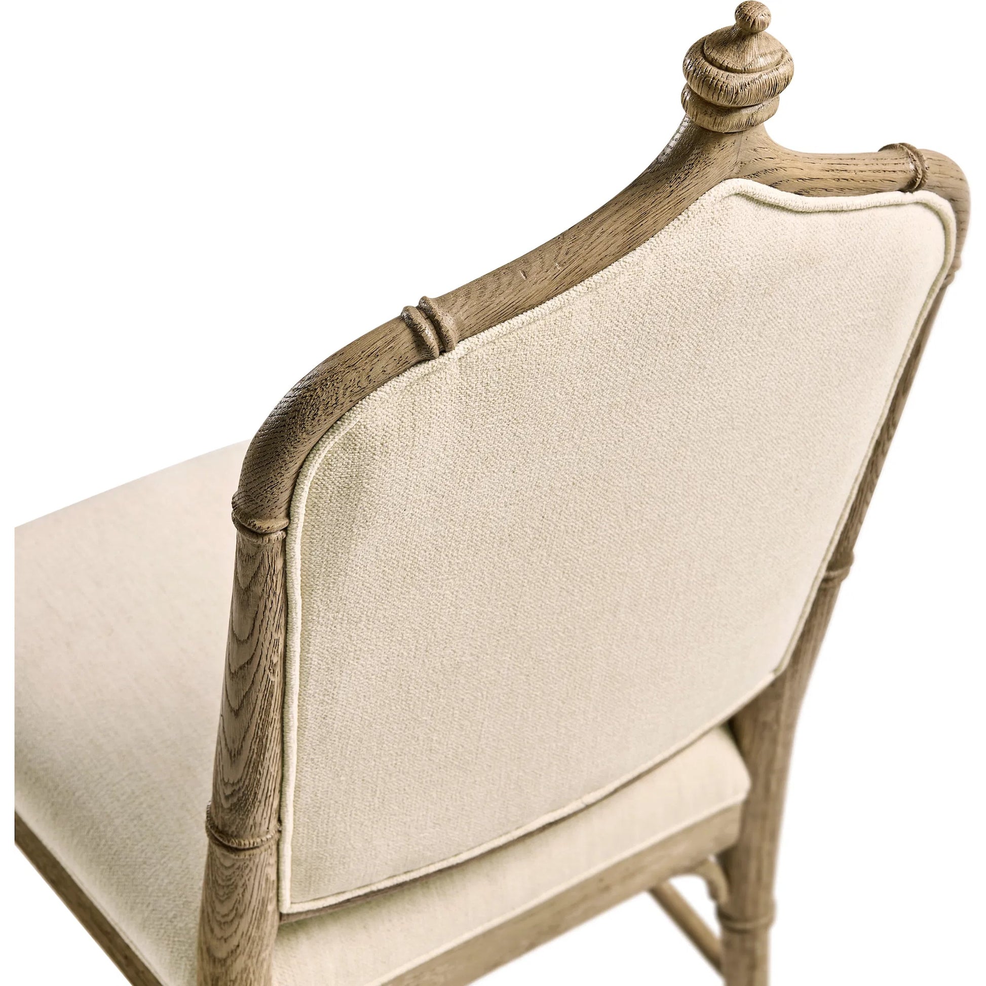 Baronial Dining Side Chair by Jonathan Charles in blue and blue faded oak. Made from oak, fabric in a traditional style.