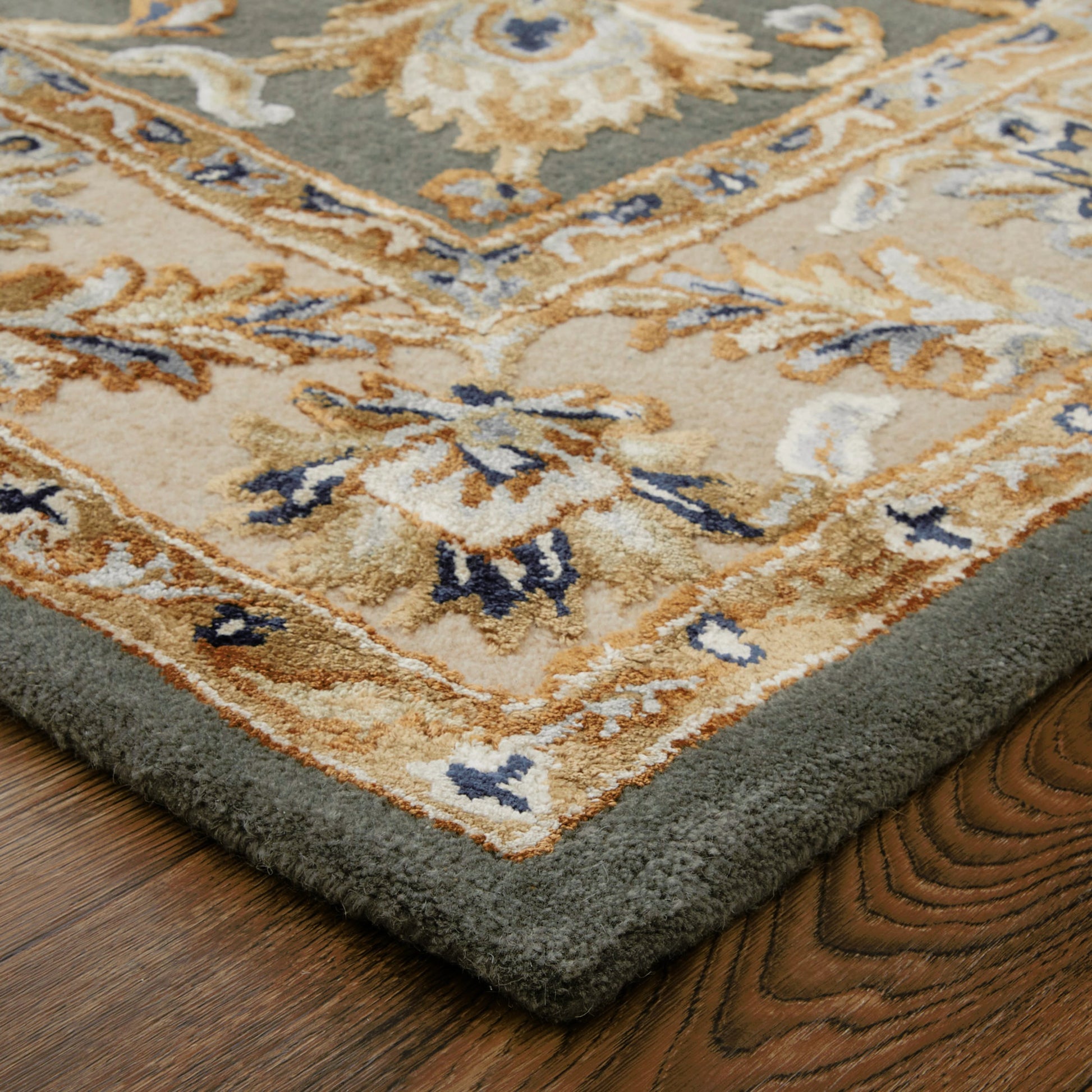 Prescott Traditional & Botanical Rug - 8939F by Feizy. Made from viscose, wool in a unique style.