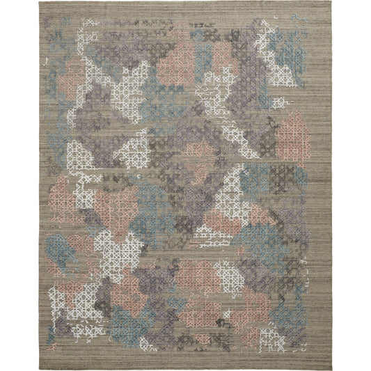 Elias Rug - 6890F by Feizy in pink, blue, taupe. Made from viscose, wool in a unique style.