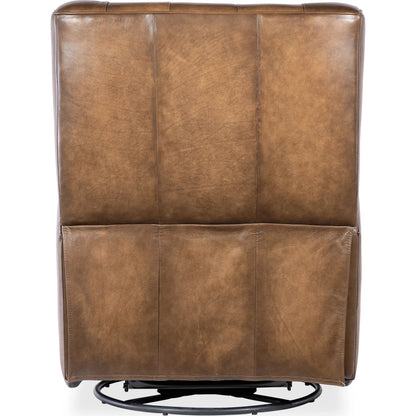Henderson Power Swivel Glider Recliner by Hooker Furniture in dark brown. Made from unique in a traditional style.