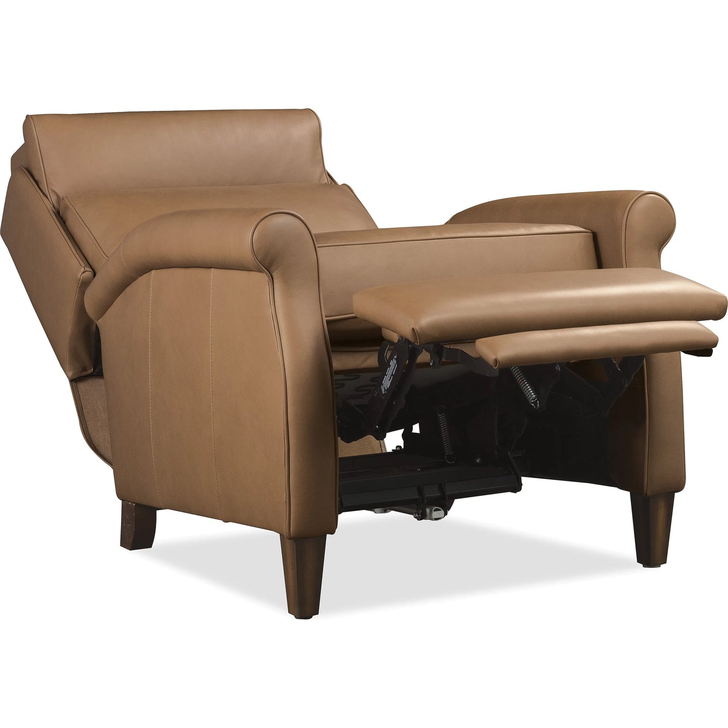 004 SI-2458619 | Additional Silo | Randall Power Recliner with Pop-Up Headrest by Hooker Furniture in dark wood. Made from leather in a traditional style.