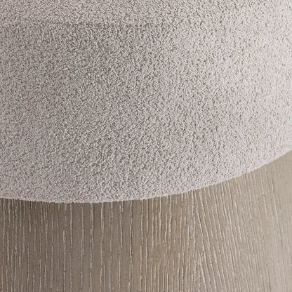 Linea Round Bench by Bernhardt. Made from white oak veneers, fabric in a transitional style.