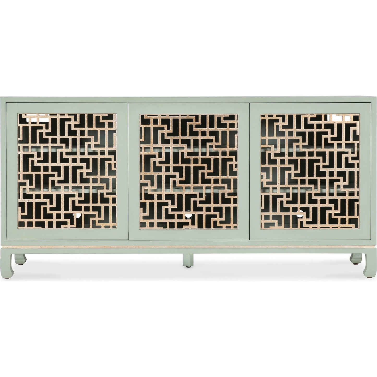 003 SI-2250749 | Additional Silo | Commerce & Market Trellis Entertainment Credenza by Hooker Furniture in greens and light green, silver. Made from unique in a unique style.