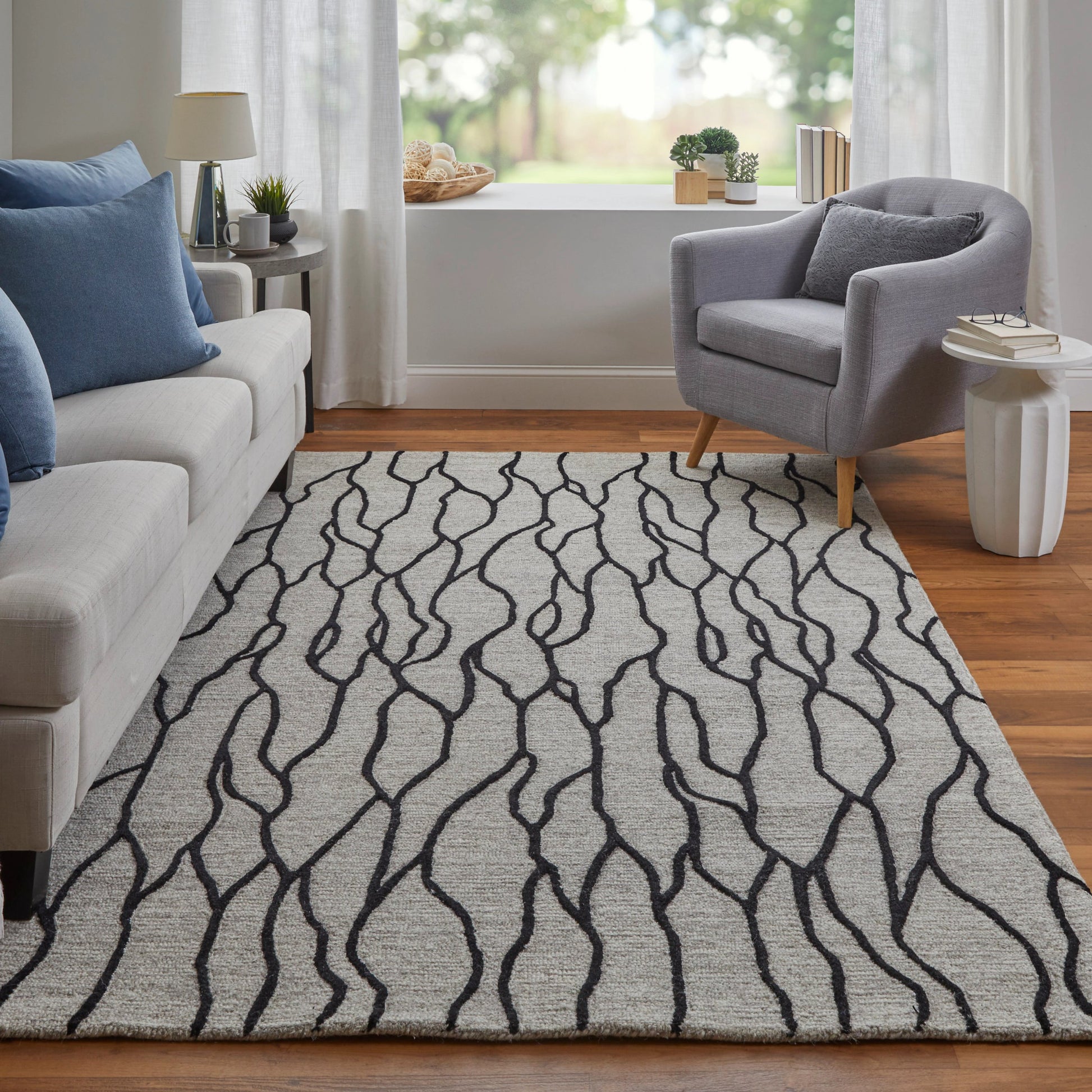 Enzo Transitional Rug - 8734F by Feizy. Made from wool in a unique style.