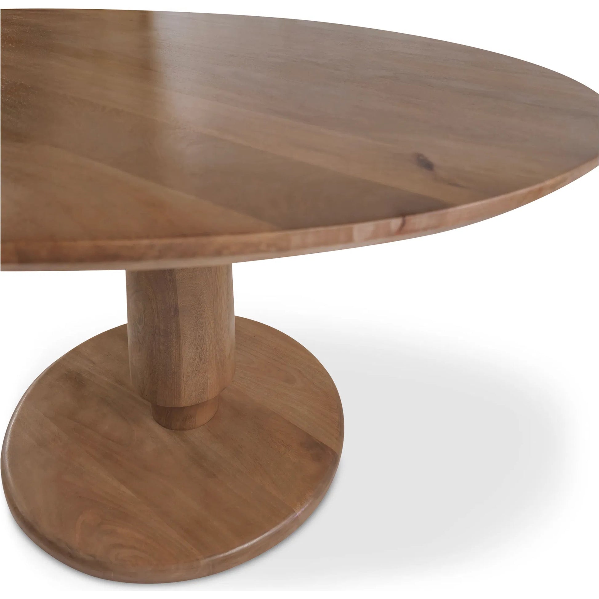 Clark Dining Table by Moe's Home Collection in brown. Made from mango wood in a traditional style.