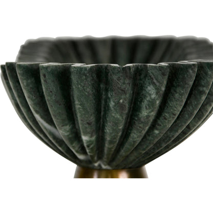 Drago Oval Fluted Green Marble Bowl by Worlds Away. Made from unique in a unique style.