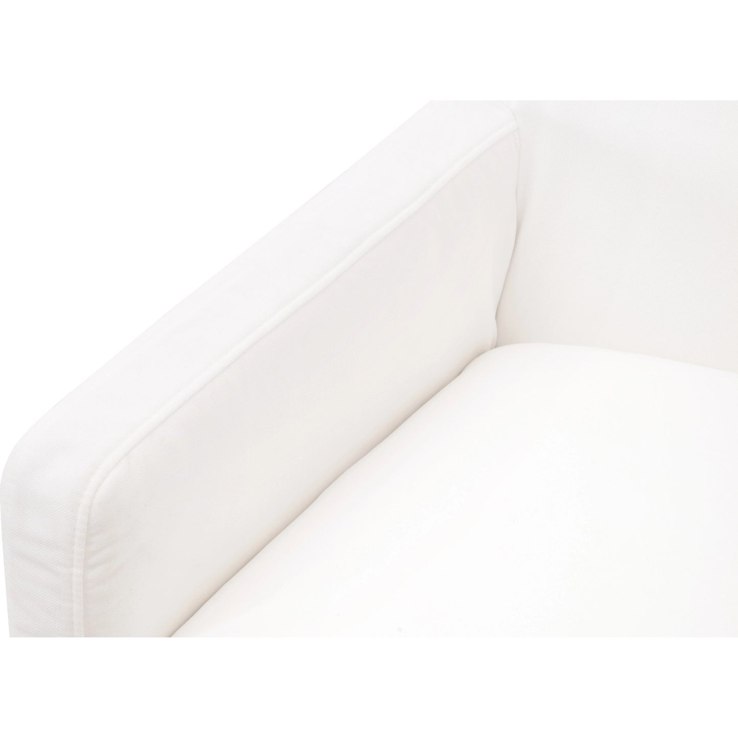 003 SI-1998828 | Closeup | Drake Slipcover Arm Chair by Essentials For Living in white and natural gray oak. Made from solid oak wood, plywood in a modern style.