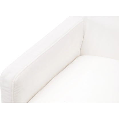 Drake Slipcover Arm Chair by Essentials For Living in white and natural gray oak. Made from solid oak wood, plywood in a modern style.