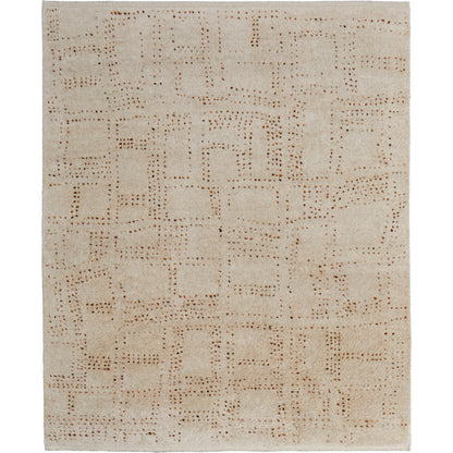Truxel Polka Dots Rug - T26T6040 by Thom Felicia by Feizy Rugs in tan, brown. Made from wool in a unique style.