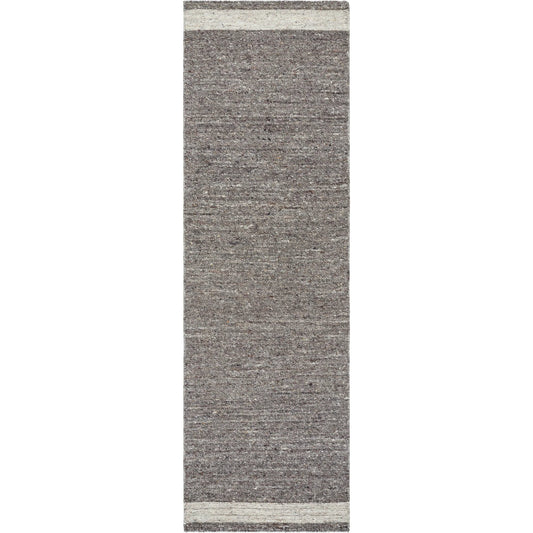 Derby Rug - 530194 by Livabliss in charcoal, ash gray, ivory. Made from face: 100% wool in a unique style.