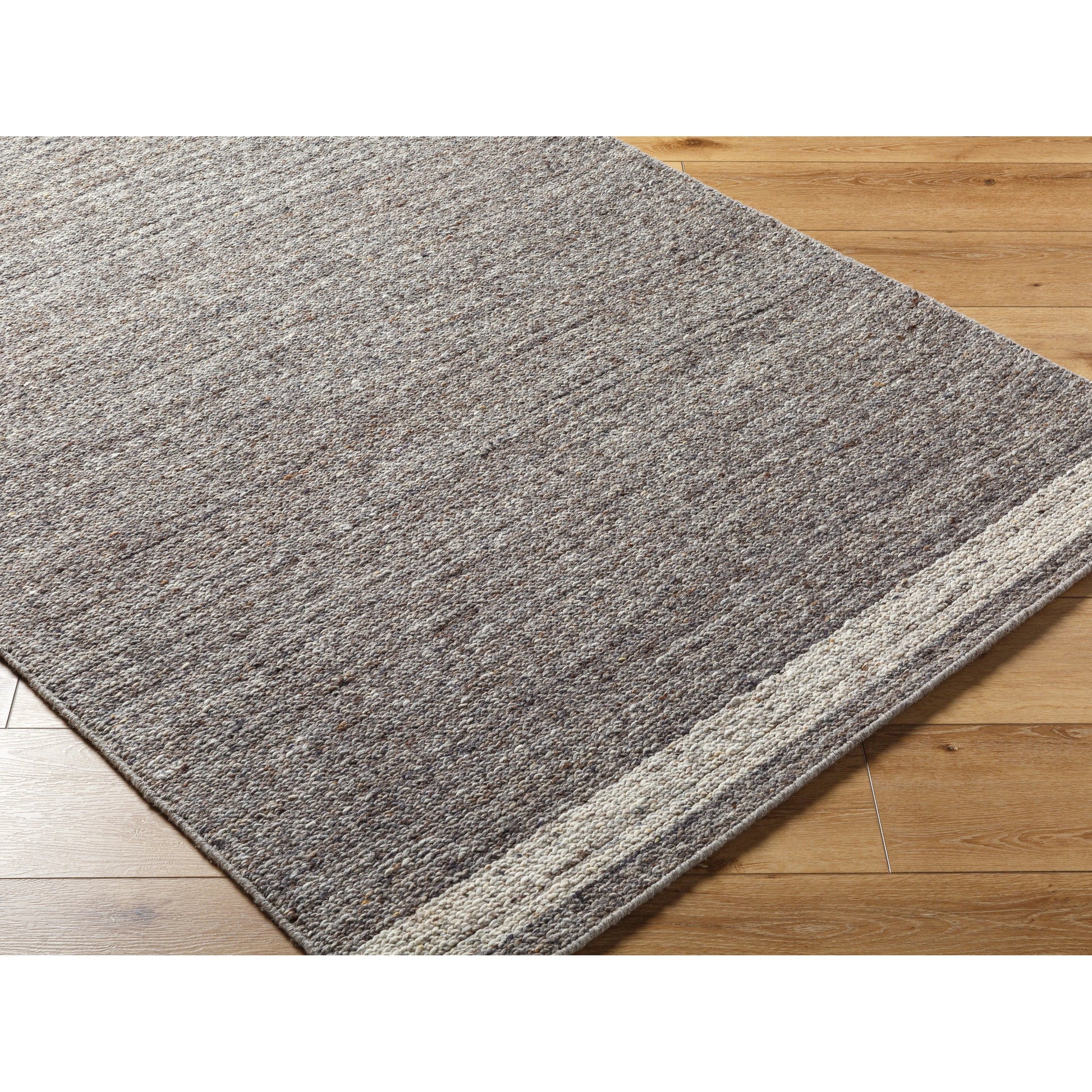 Derby DRB-2302 Rug by Livabliss in charcoal, ash gray, ivory. Made from face: 100% wool in a unique style.