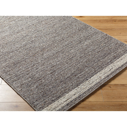 Derby DRB-2302 Rug by Livabliss in charcoal, ash gray, ivory. Made from face: 100% wool in a unique style.