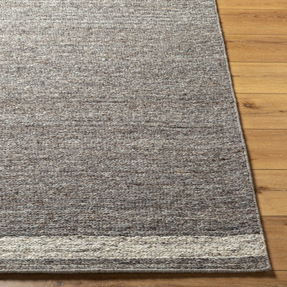 Derby DRB-2302 Rug by Livabliss in charcoal, ash gray, ivory. Made from face: 100% wool in a unique style.