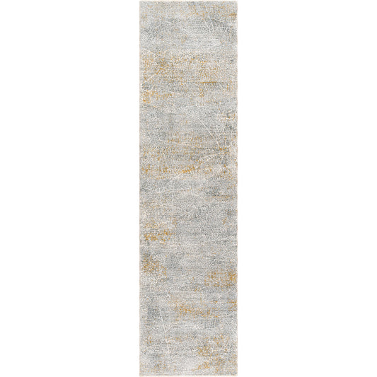 Dresden Rug - 32990 by Livabliss in medium gray, white, light slate, gray, mustard, denim. Made from main: 100% polyester in a traditional style.