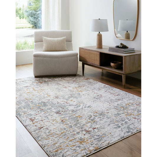 Dresden Rug - 476945 by Livabliss in white, gray, medium gray, light slate, mustard, rust. Made