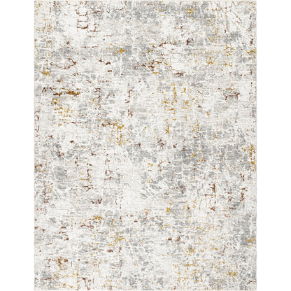 Dresden DRE-2315 Rug by Livabliss in white, gray, medium gray, light slate, mustard, rust. M