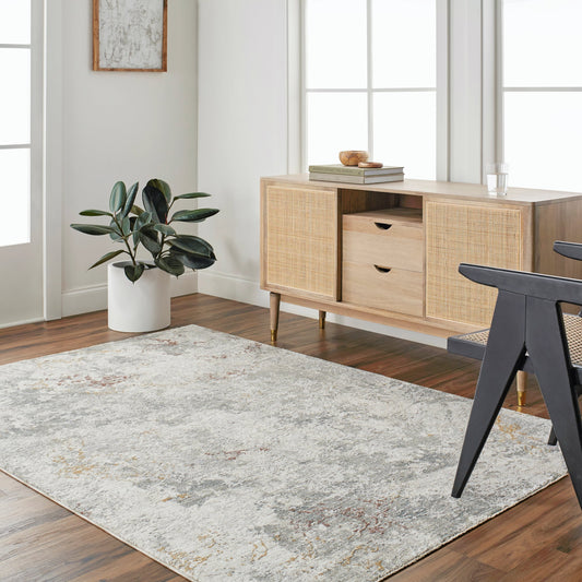 Dresden Rug - 32993 by Livabliss in white, gray, medium gray, light slate, rust, mustard. Made 