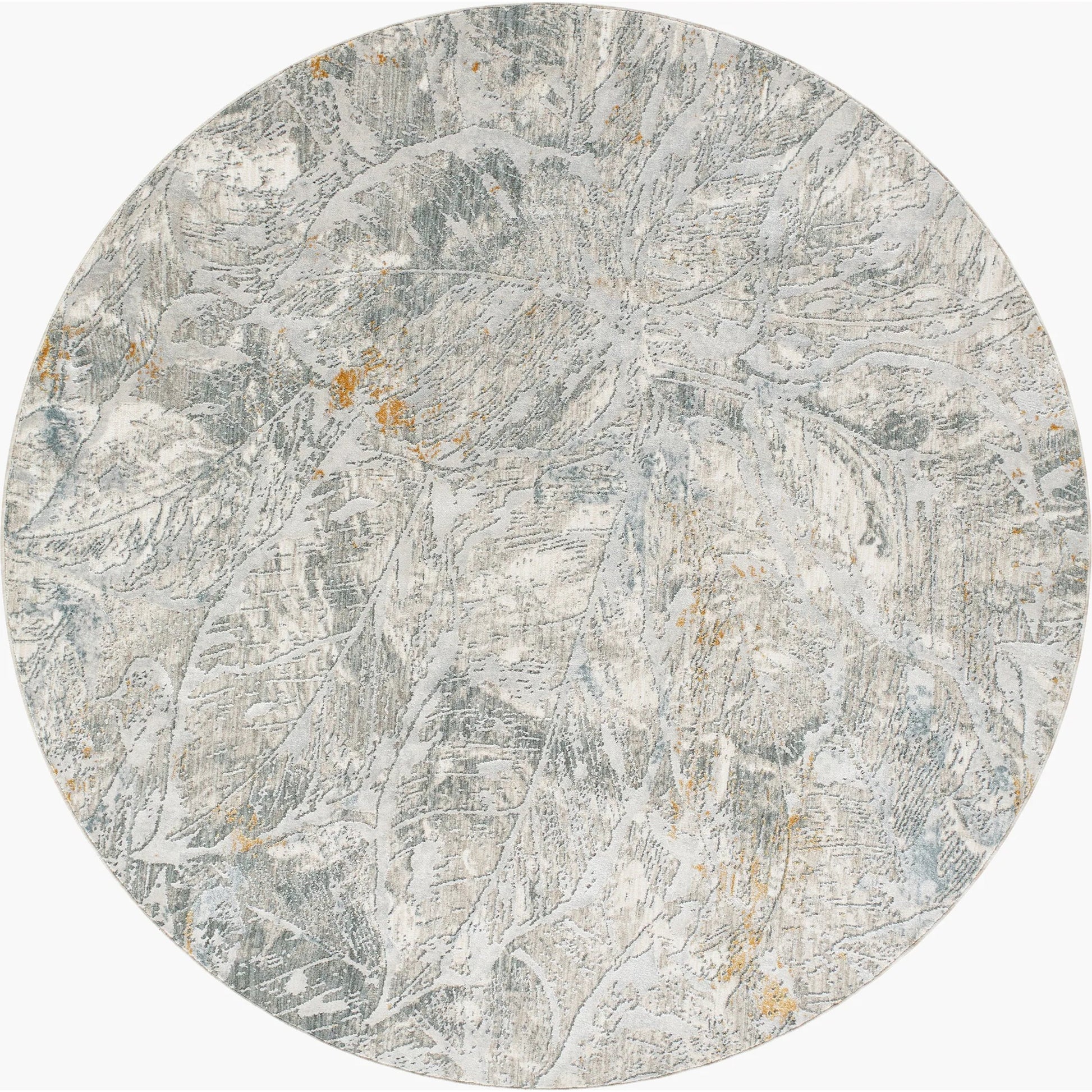 Dresden DRE-2317 Rug by Livabliss in white, medium gray, light slate, gray, denim, mustard. Made from main: 100% polyester in a unique style.
