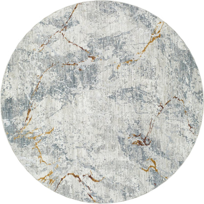 Dresden DRE-2318 Rug by Livabliss in medium gray, white, gray, light slate, mustard, rust. Made from main: 100% polyester in a unique style.