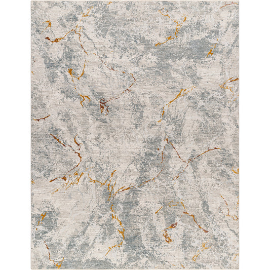 Dresden Rug - 32995 by Livabliss in medium gray, white, gray, light slate, mustard, rust. Ma
