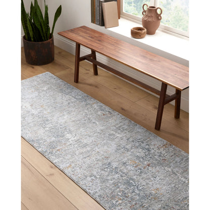 Dresden DRE-2319 Rug by Livabliss in medium gray, gray, white, light slate, mustard, rust. Made from main: 100% polyester in a unique style.