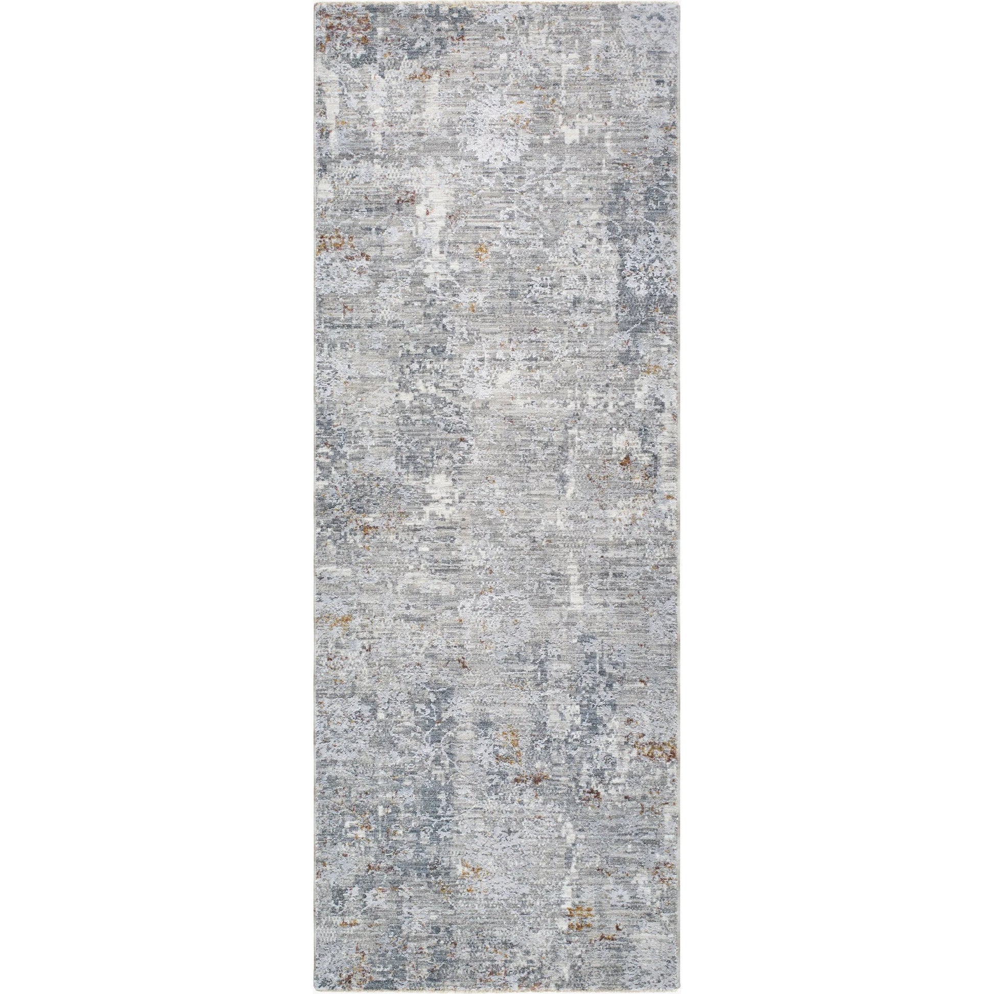 Dresden DRE-2319 Rug by Livabliss in medium gray, gray, white, light slate, mustard, rust. Made from main: 100% polyester in a unique style.
