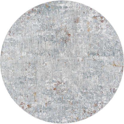 Dresden DRE-2319 Rug by Livabliss in medium gray, gray, white, light slate, mustard, rust. Made from main: 100% polyester in a unique style.