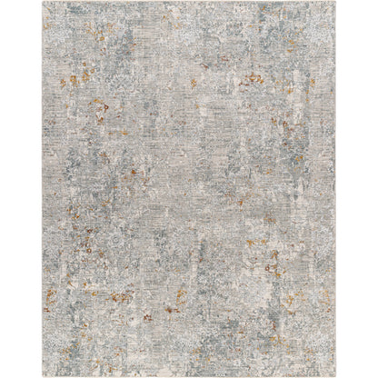 Dresden DRE-2319 Rug by Livabliss in medium gray, gray, white, light slate, mustard, rust. Made from main: 100% polyester in a unique style.