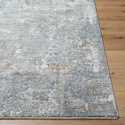 Dresden DRE-2319 Rug by Livabliss in medium gray, gray, white, light slate, mustard, rust. Made from main: 100% polyester in a unique style.