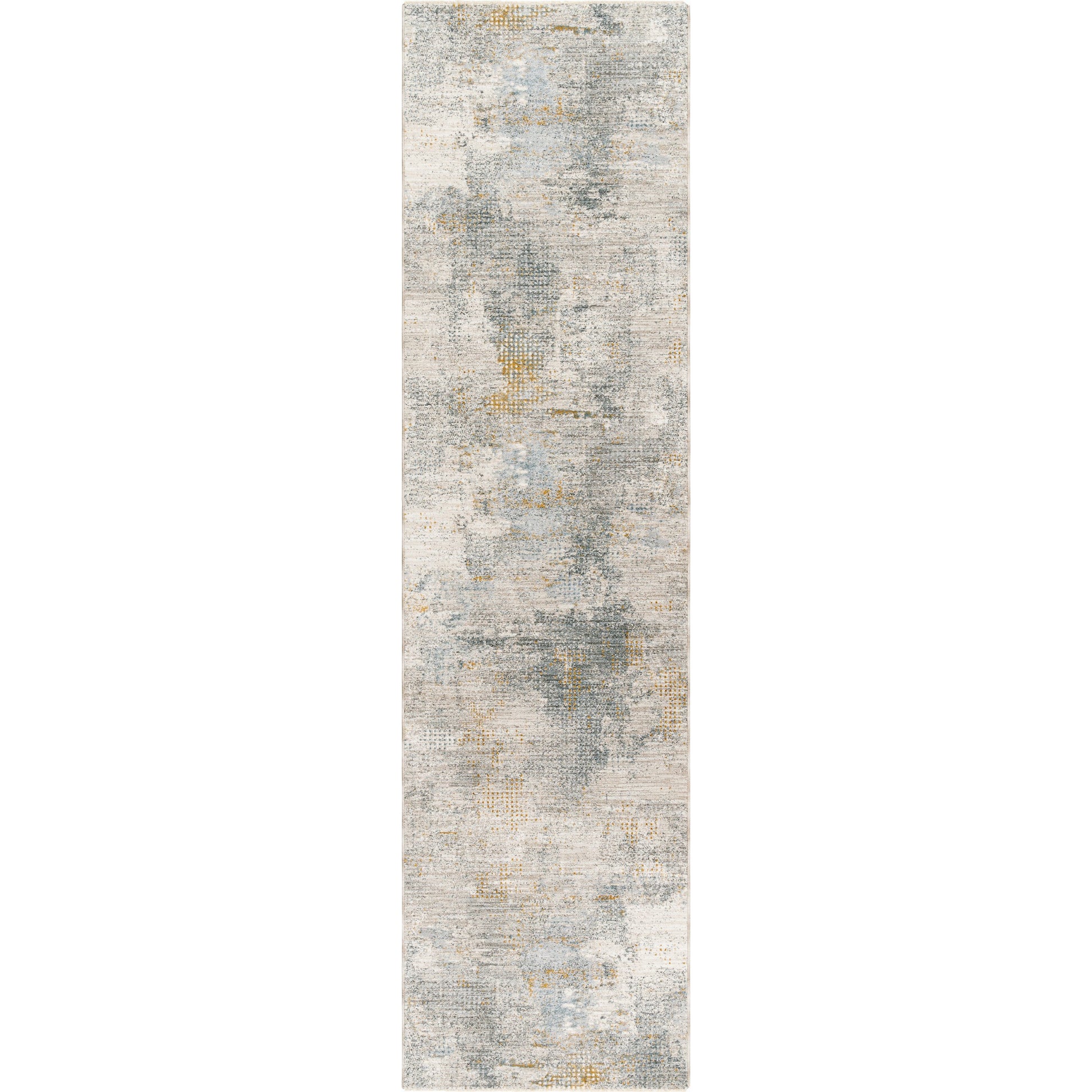 Dresden DRE-2321 Rug by Livabliss in medium gray, gray, white, denim, mustard, light slate. Made from main: 100% polyester in a unique style.