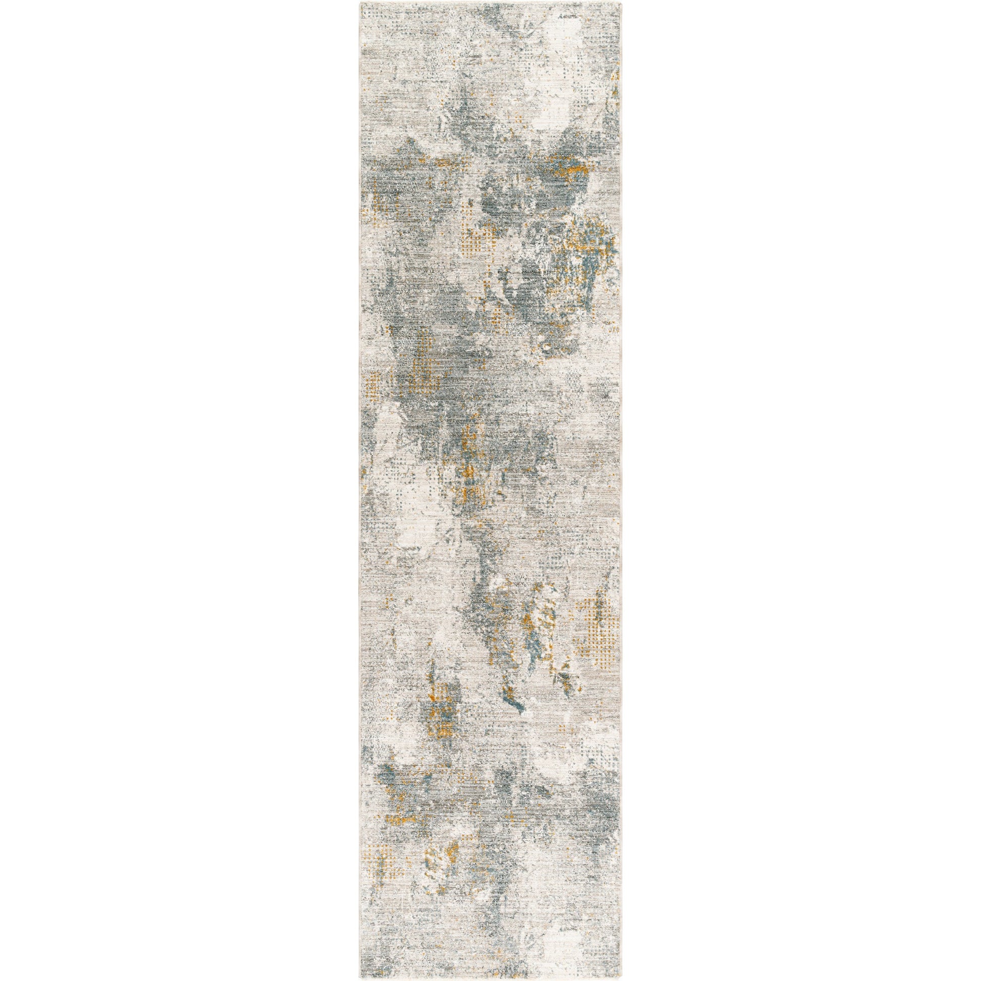 Dresden DRE-2322 Rug by Livabliss in medium gray, gray, white, denim, mustard, light slate. Made from main: 100% polyester in a unique style.