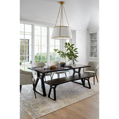 Dresden Rug - 33000 by Livabliss in medium gray, gray, white, denim, mustard, light slate. Made from main: 100% polyester in a traditional style.