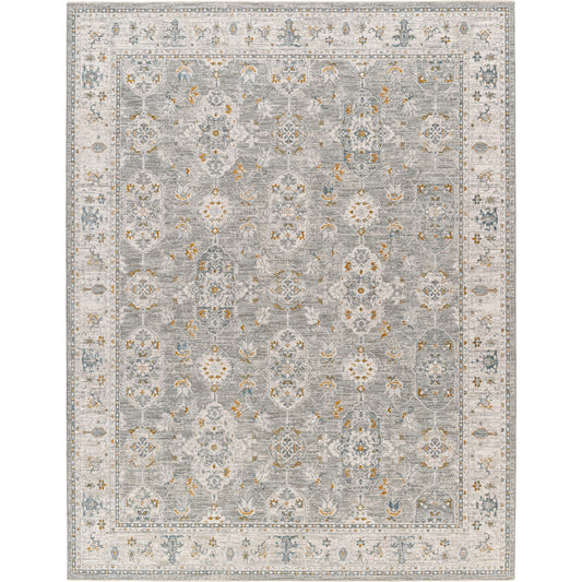 Dresden Rug - 33001 by Livabliss in gray, white, medium gray, mustard, light slate, denim. M