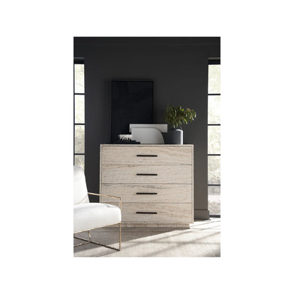 Modern Dove Drawer Chest by Universal Furniture in white travertine. Made from unique in a unique style.