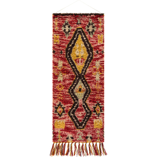 Dirham Rug by Livabliss in red, light pink. Made from 95% wool, 5% cotton in a eclectic & global style.