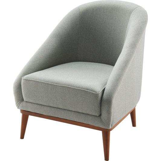 Sandro Accent Chair by Surya in upholstery: light sage, base: sage and wood finish. Made from upholstery: polyester, base: beech wood, fill: 100% polyurethane foam in a modern style.