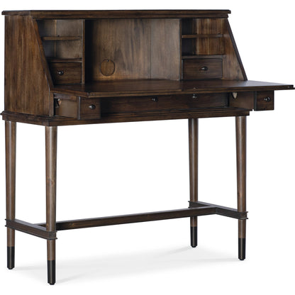 Commerce and Market Secretariat Secretary by Hooker Furniture in dark wood. Made from clean acacia solids in a transitional style.