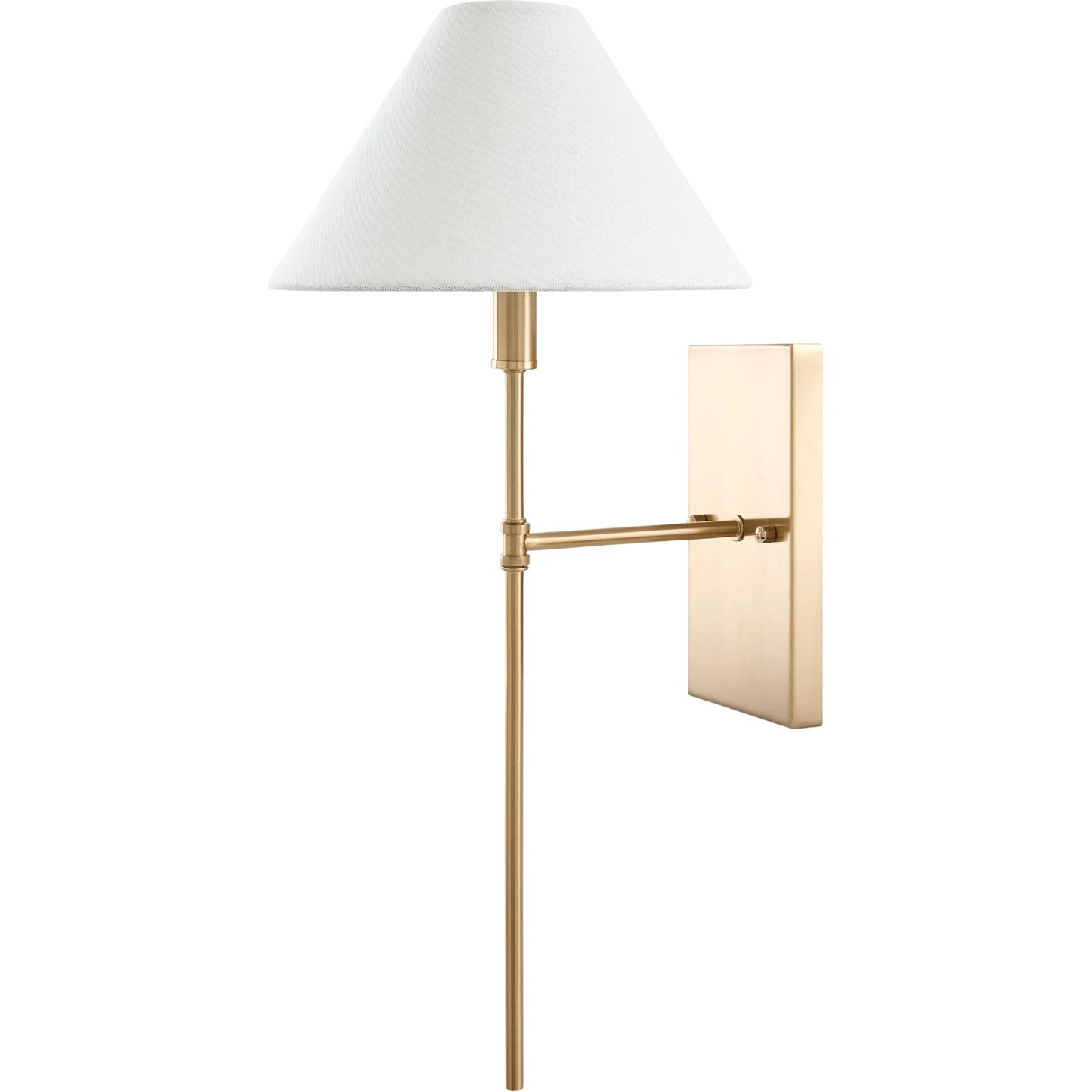 000 SI-2459454 | Primary Silo | Demaret Wall Sconce by Surya in white, metallic gold and electroplated, plated. Made from iron, linen, polyester in a unique style.