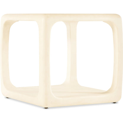 Westwood End Table by Hooker Furniture in white plaster. Made from wood veneers in a transitional style.