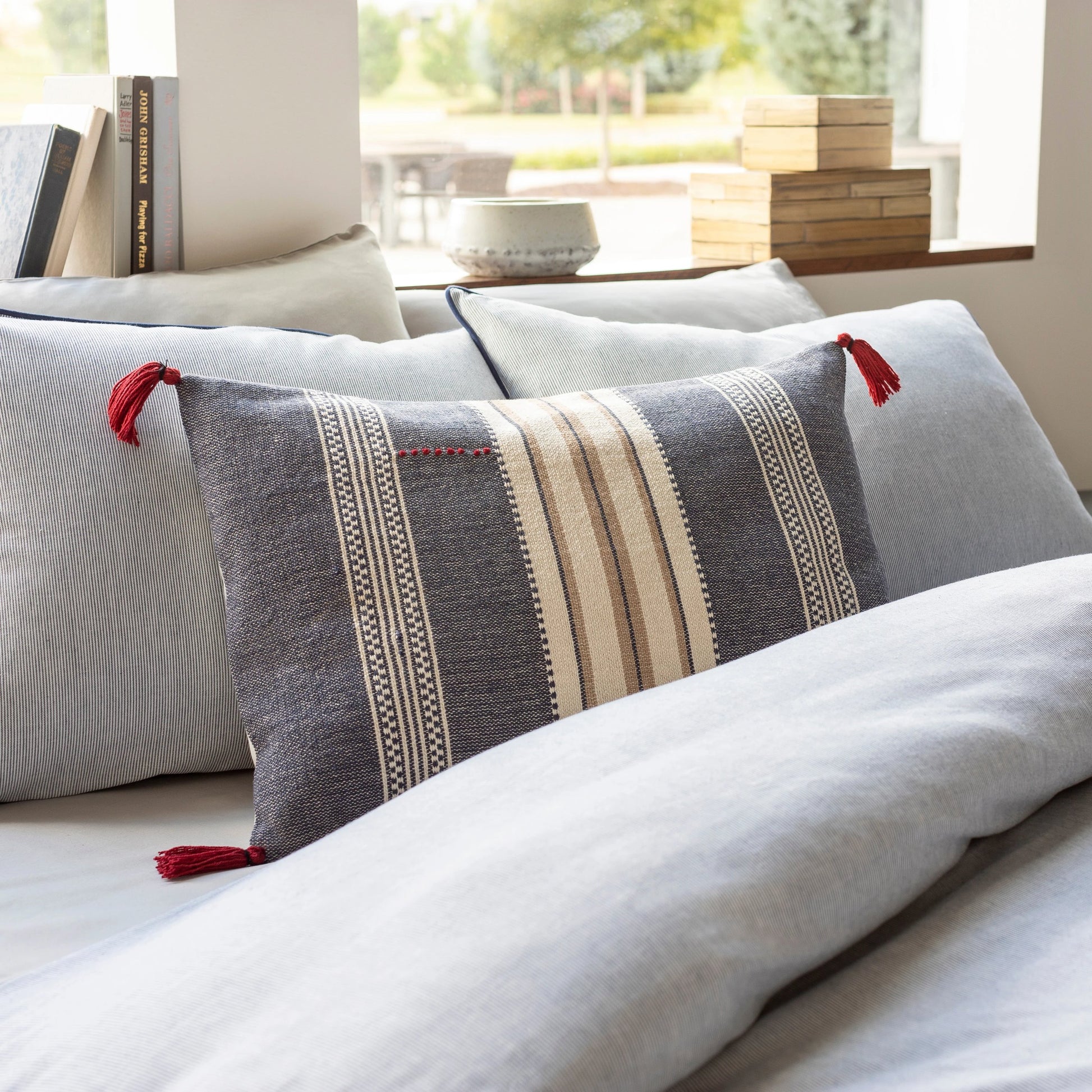 Dashing Pillow - 23206 by Surya. Made from 80% cotton, 20% viscose in a eclectic & global style.