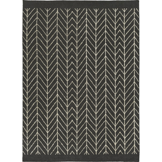 Dasher Rug - 15514 by Surya in black, off-white. Made from 76% wool, 14% cotton, 10% viscose in a unique style.
