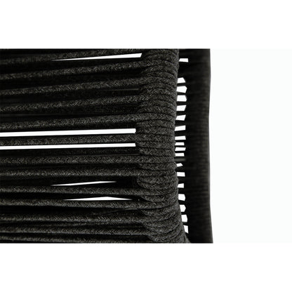 Milano Outdoor Sofa by Sunset West in slate. Made from olefin rope in a coastal style.