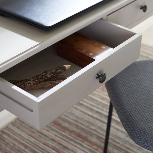 Fulton Desk by HedgeApple Essentials in taupe. Made from unique in a modern style.