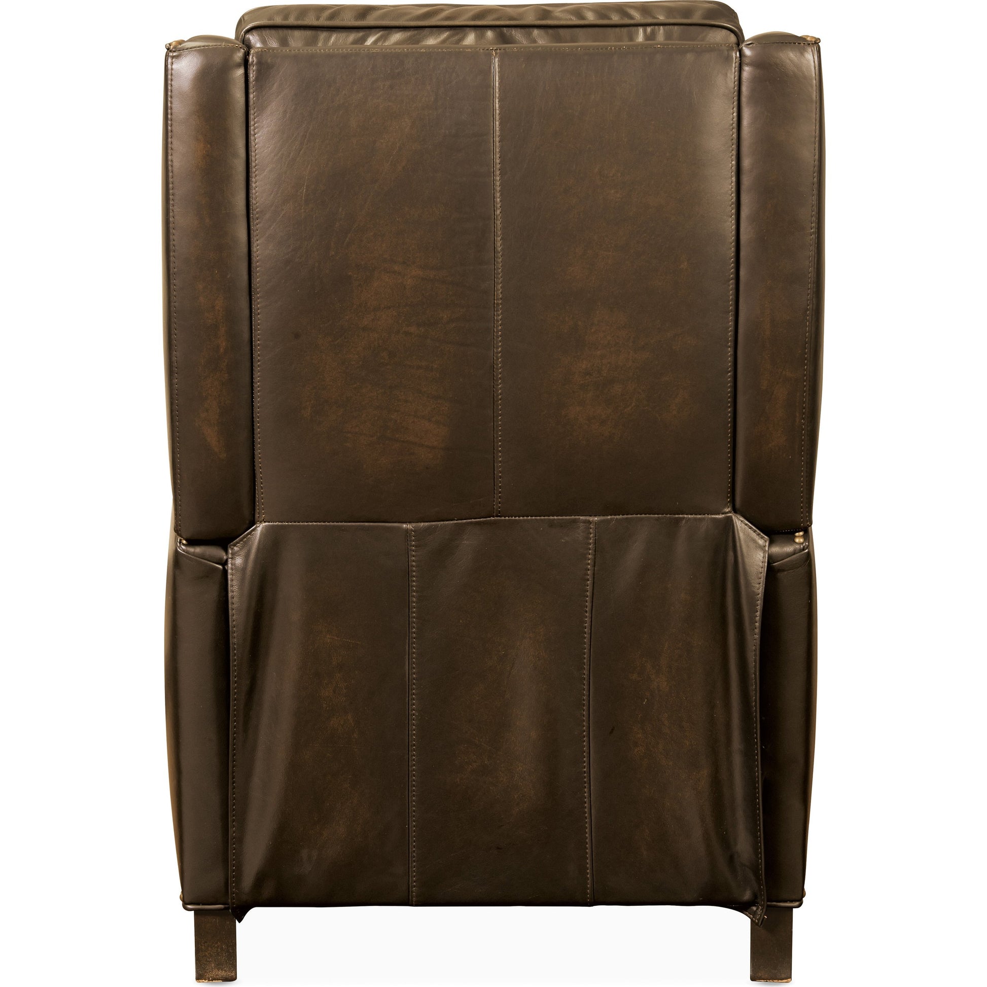 Kerley Manual Push Back Recliner by Hooker Furniture in sarzana fortress. Made from leather in a traditional style.