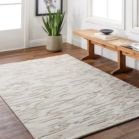 Dreamscape Rug - 33232 by Surya in ash, light grey. Made from main: 70% wool, main: 30% viscose in a unique style.